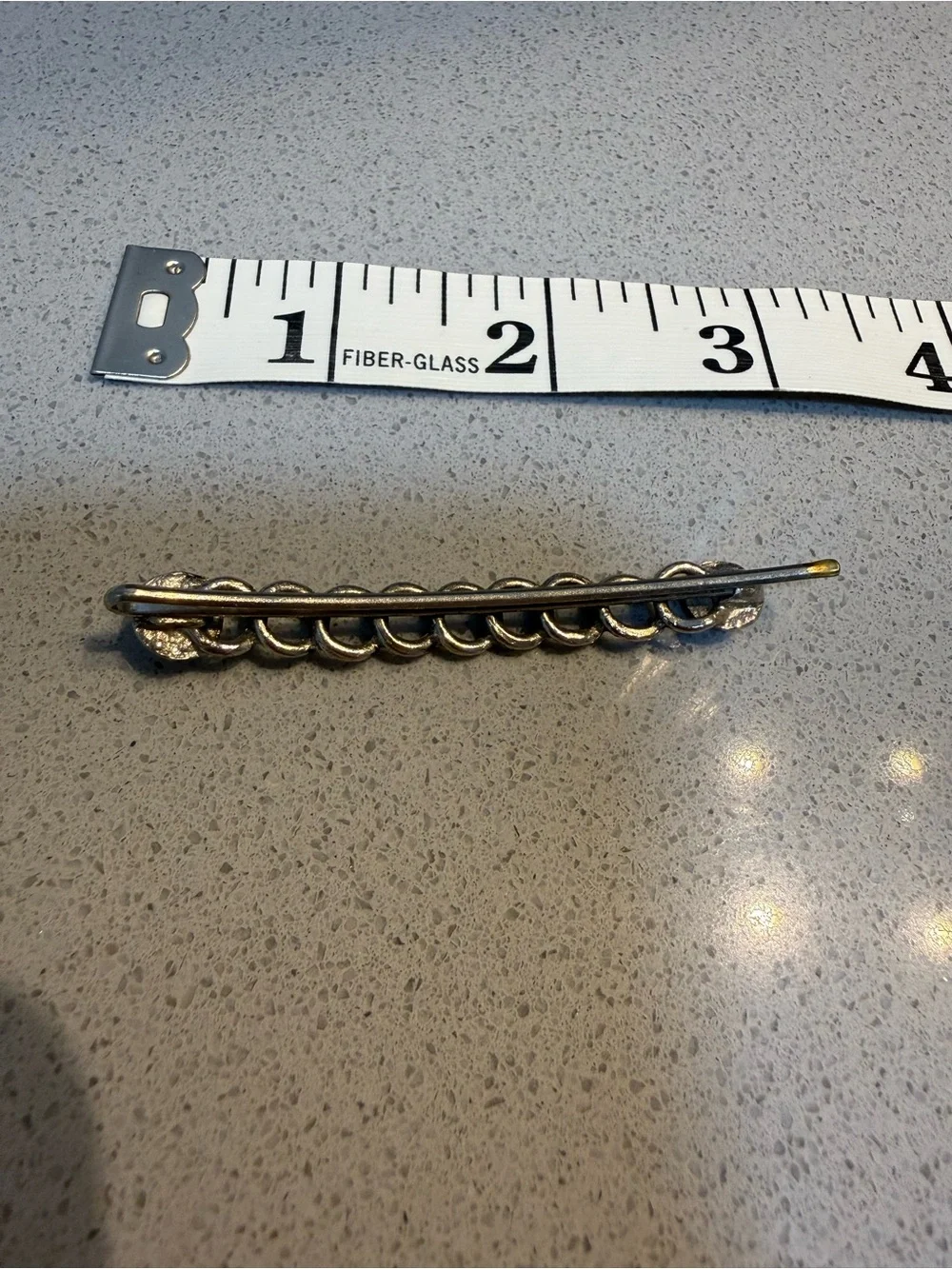 Vintage Silver-Tone Coil Hair Barrette